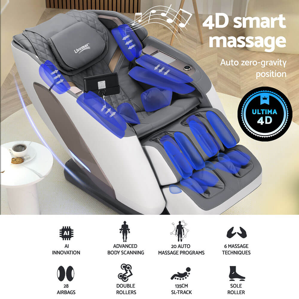 AI voice control 4D chair Recliner Massager