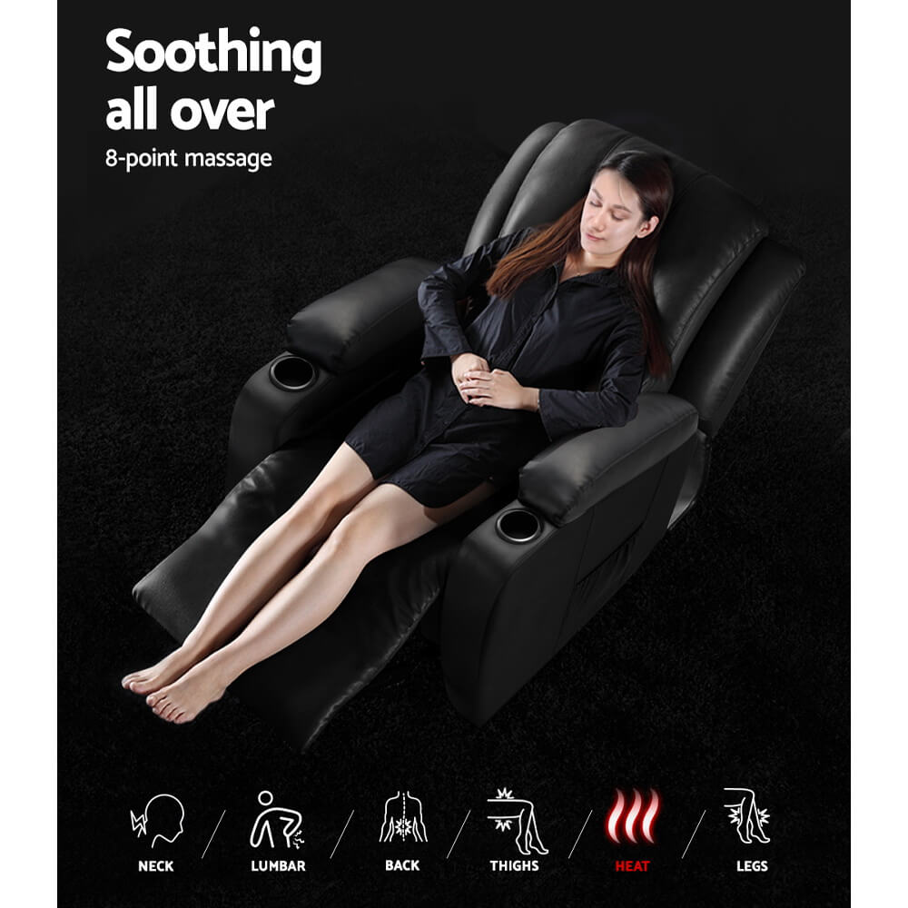 Luxury Lounge Massage Chair Indulge in Therapeutic Relaxation and Soothing Heat