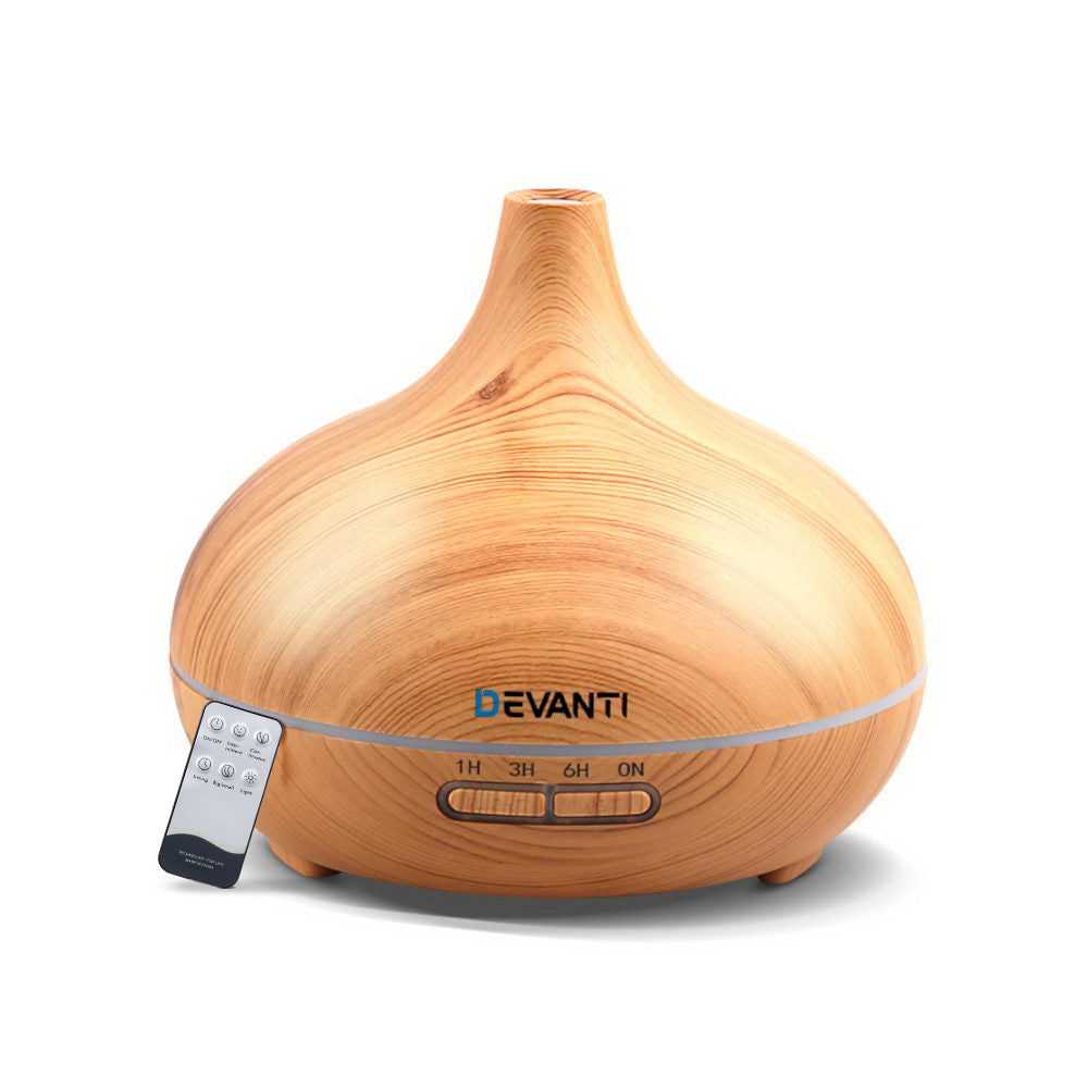 Devanti Aroma Diffuser 4-in-1 Light Wood Grain
