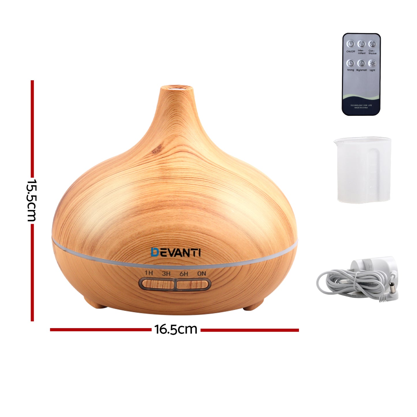 Devanti Aroma Diffuser 4-in-1 Light Wood Grain