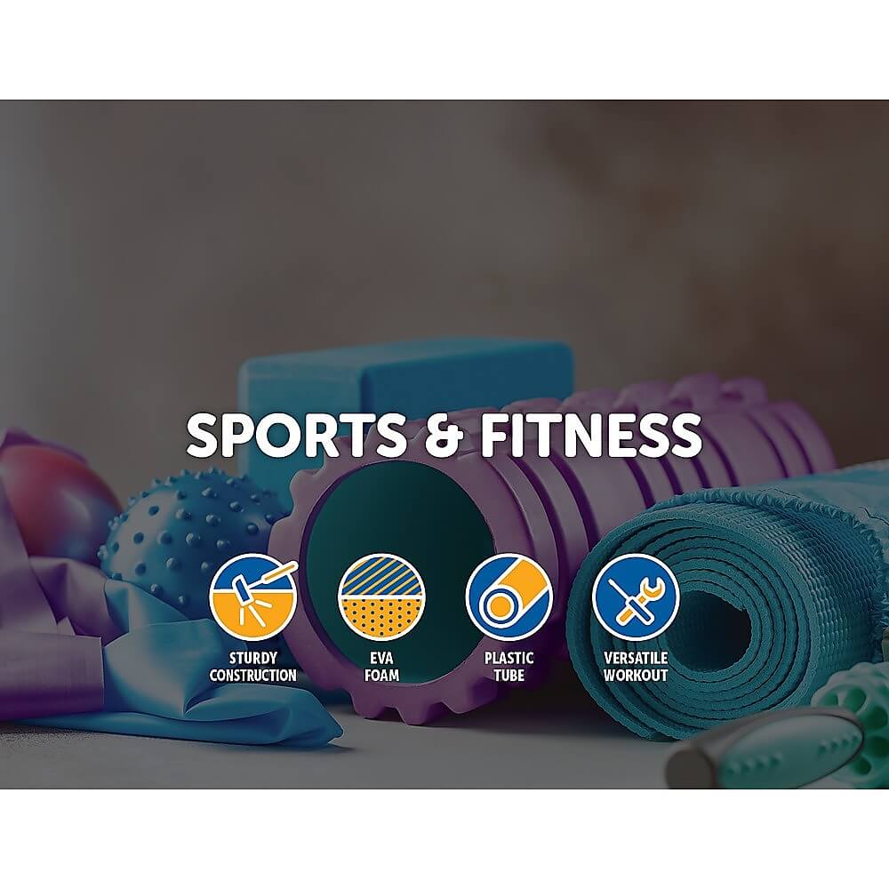 Relieve Muscle Tension Everfit Foam Roller, Essential Tool for Pilates, Core Strengthening, Physical Therapy, and Myofascial Release