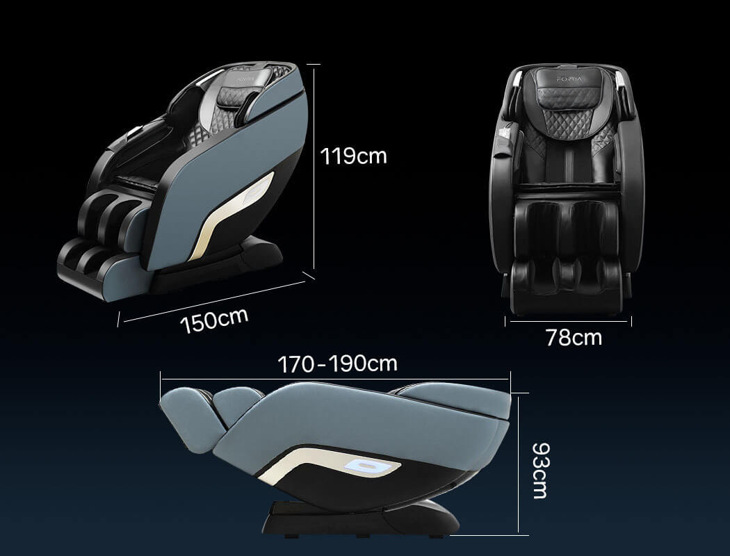 FORTIA Electric Massage Chair Zero Gravity Recliner Shiatsu function siz