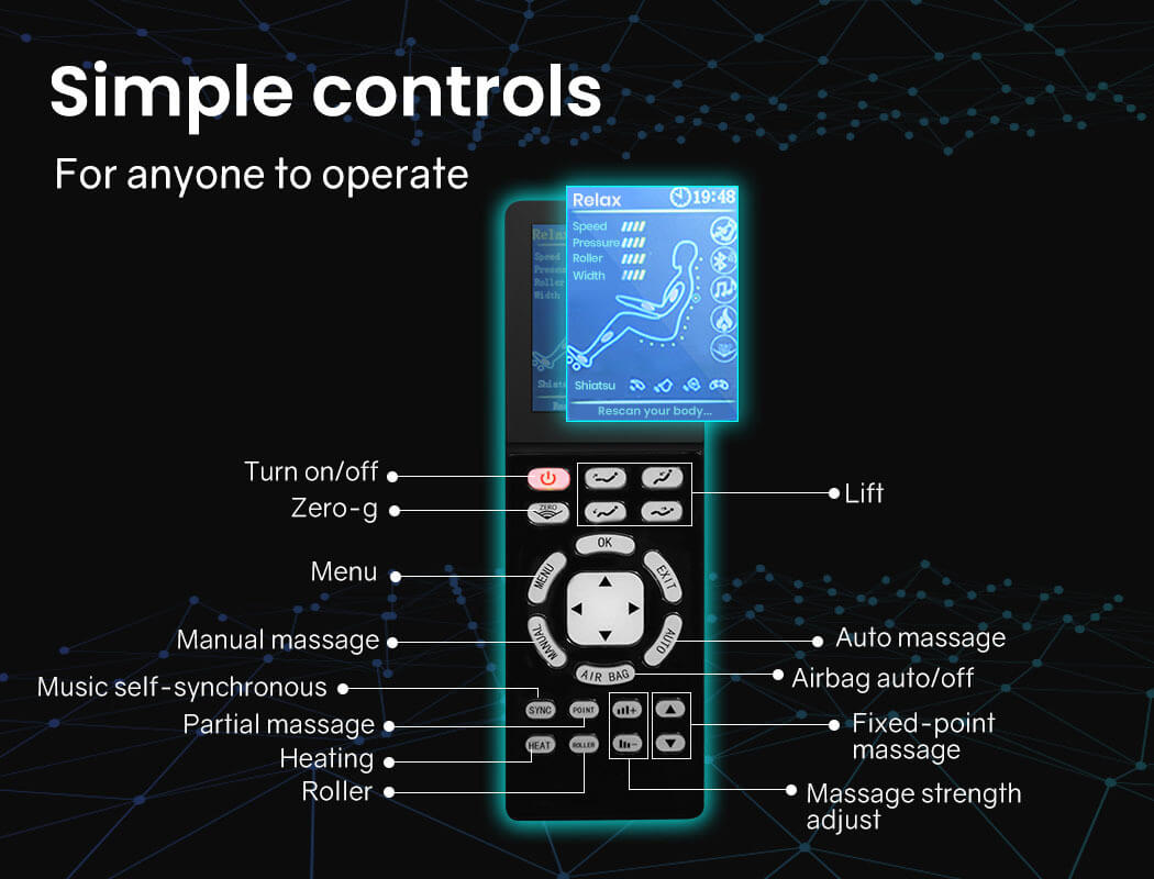 FORTIA Massage Chair Simple controls