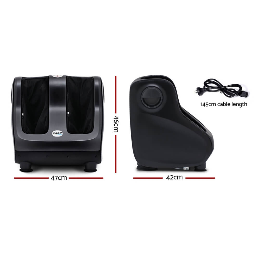 Promote Circulation & Relief Livemor Foot Massager Shiatsu Massaging Action, Improved Blood Flow, Pain Relief, Adjustable Intensity, Portable & Durable