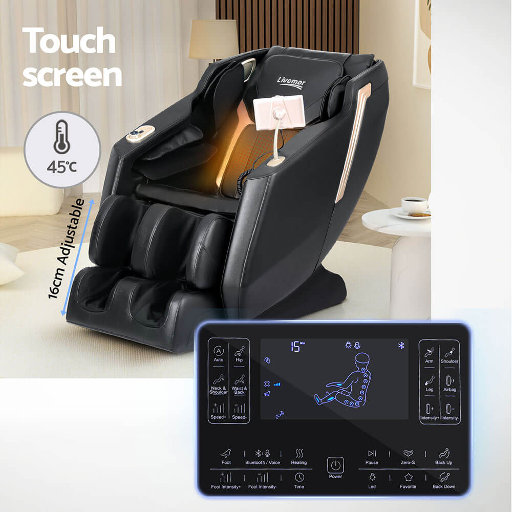 LCD touch screen Livemor electric massage chair