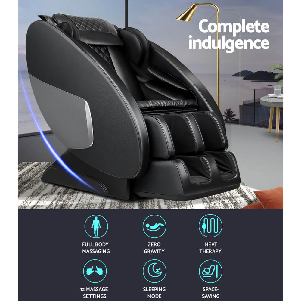 Livemor Electric Massage Chair Recliner Shiatsu Zero Gravity Heating Massager - Advanced Massage Technology, Leg Adjustment, Calf and Foot Roller Massage