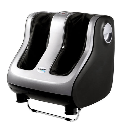 Ultimate Relaxation & Circulation Livemor Foot Massager Shiatsu Ankle Calf Leg Massagers, 360° Massage, 8 Discs for Feet, 4 Discs for Calves, Adjustable Angle