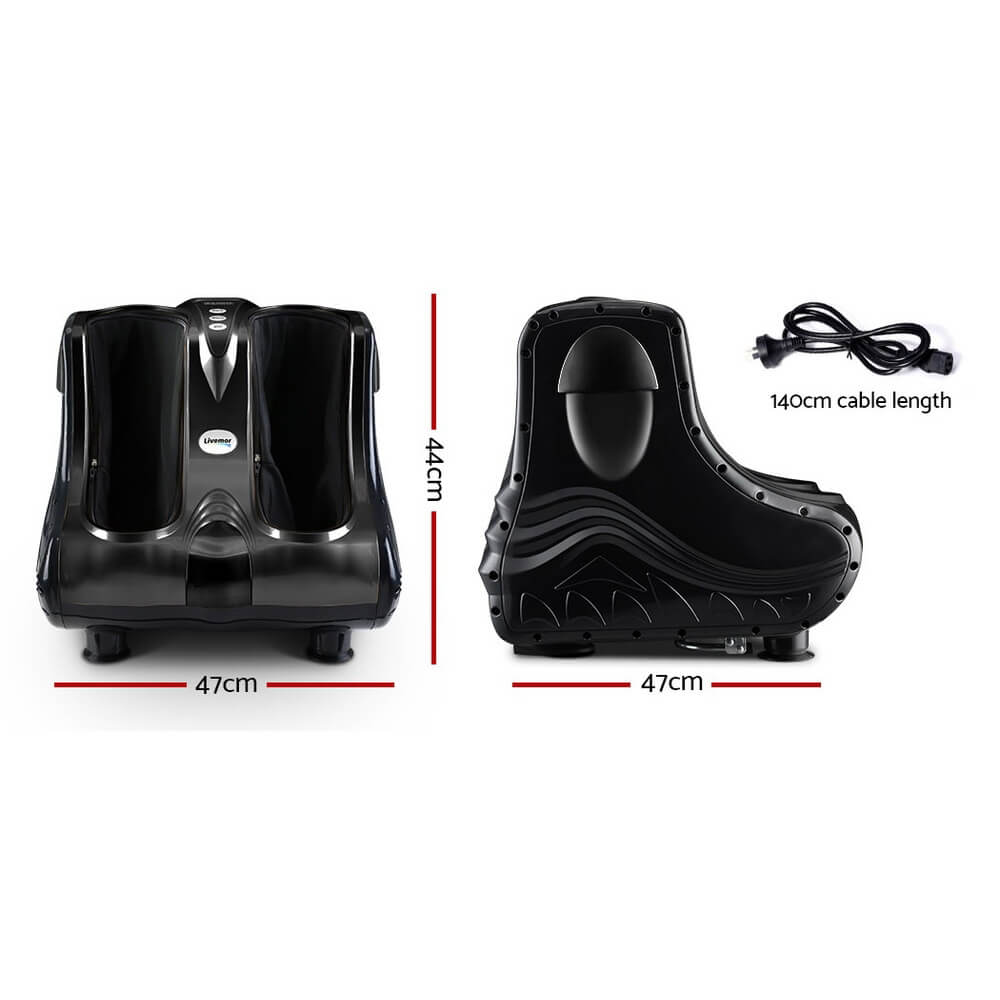 Versatile Massage Experience Livemor Foot Massager Shiatsu Kneading Rolling Ankle Calf Leg Massagers, In-Built Roller, Adjustable Angle, Simple Control Panel