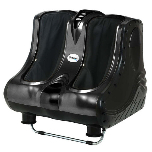 Ultimate Relaxation Livemor Foot Massager Shiatsu Kneading Rolling Ankle Calf Leg Massagers, 360° All-Dimensional Massage, Adjustable Intensity, Washable Foot Sleeve