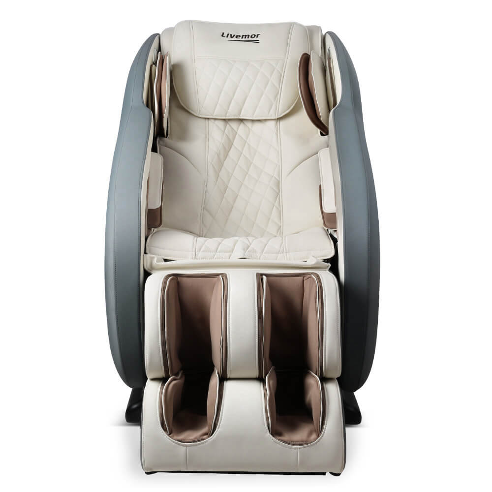 Recliner SL Track Shiatsu Heat Back Massager Livemor Electric Massage Chair Advanced Body Scan, Space-Saving Design, Heated Therapy, 3-Year Warranty