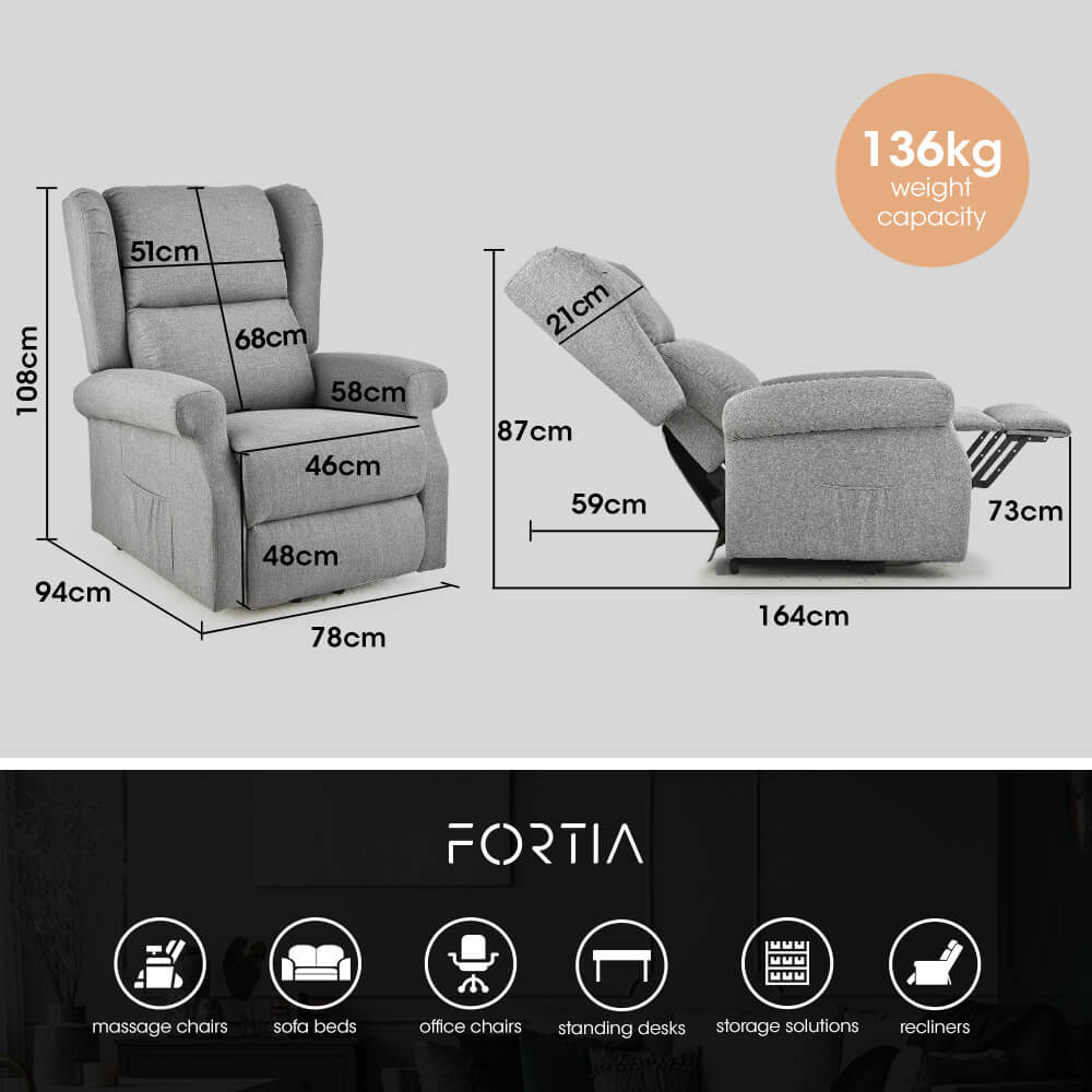 Relax Artiss Electric Recliner Chair massager, chair sizes