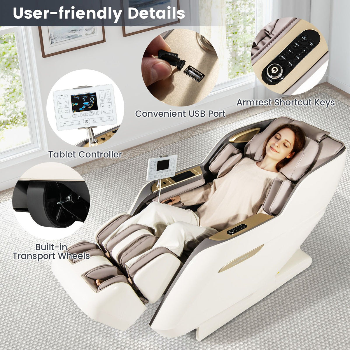 3D THERAPY 36 SL Track 3D Massage Chair Full Body Zero Gravity Massage with Airbags
