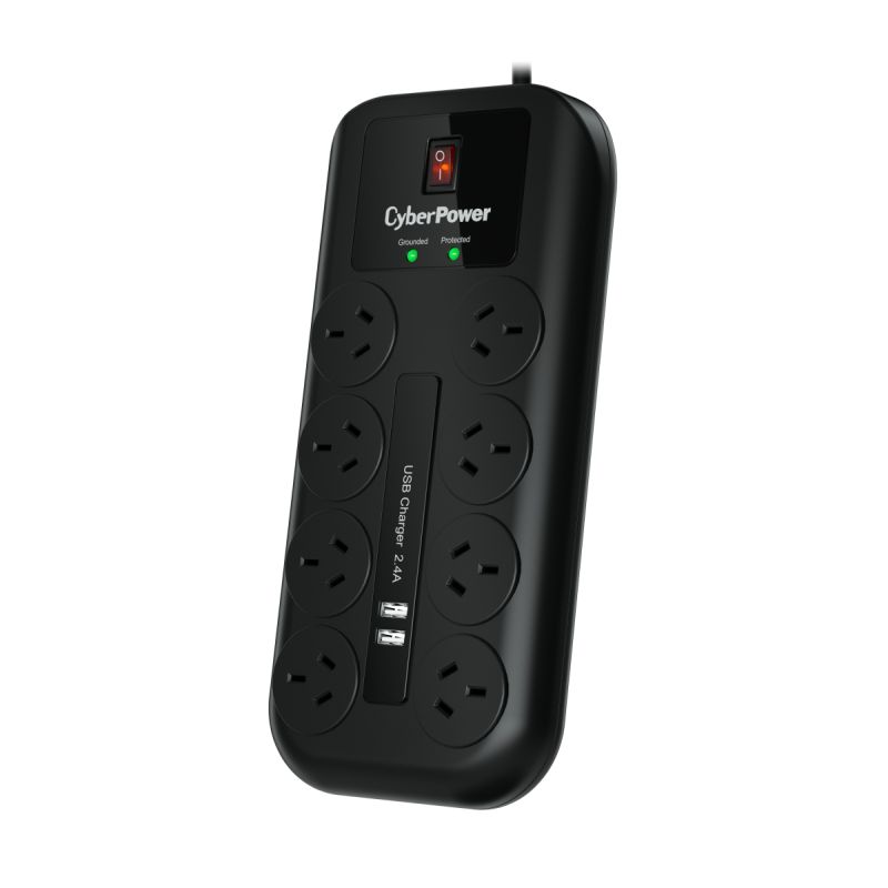 CyberPower 8-Port Surge Protector with USB