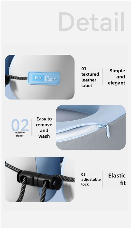 Green Portable U-Shaped Memory Foam Travel Pillow - Ergonomic Neck Support with Storage Box