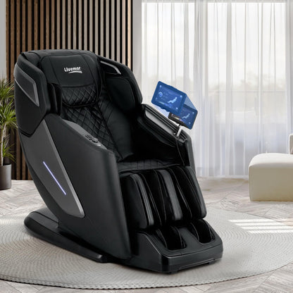 Black 4D REILY Massage Chair Electric roll with digital display