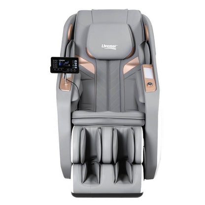 Gray 4D ROWA Massage Chair  Zero-Gravity with control panel