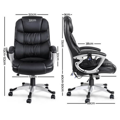 Artiss-8-Point-Massage-Office-Chair-Side-View-S-Shape-Backrest-PU-