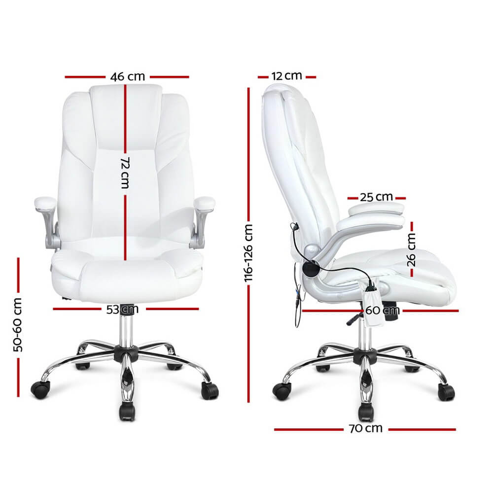 Artiss-8-Point-Massage-Office-Chair-Side-View-Adjustable-Backrest-W