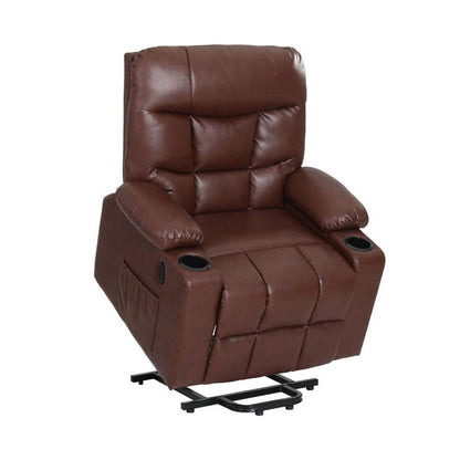 Brown leather ARTISS RECLINER Comfort lift