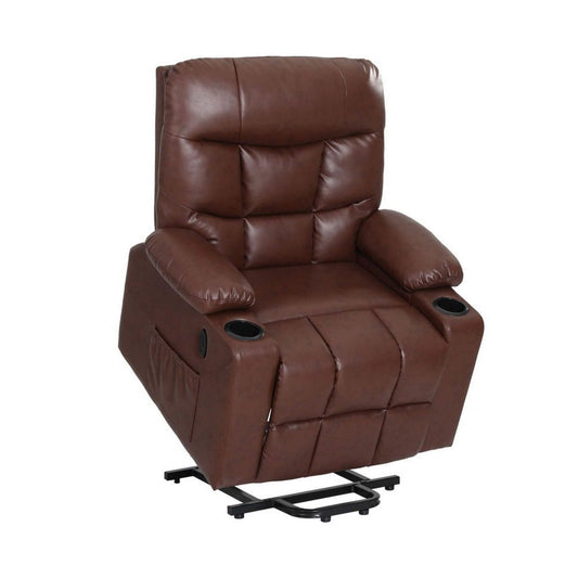 Brown leather ARTISS RECLINER Comfort lift