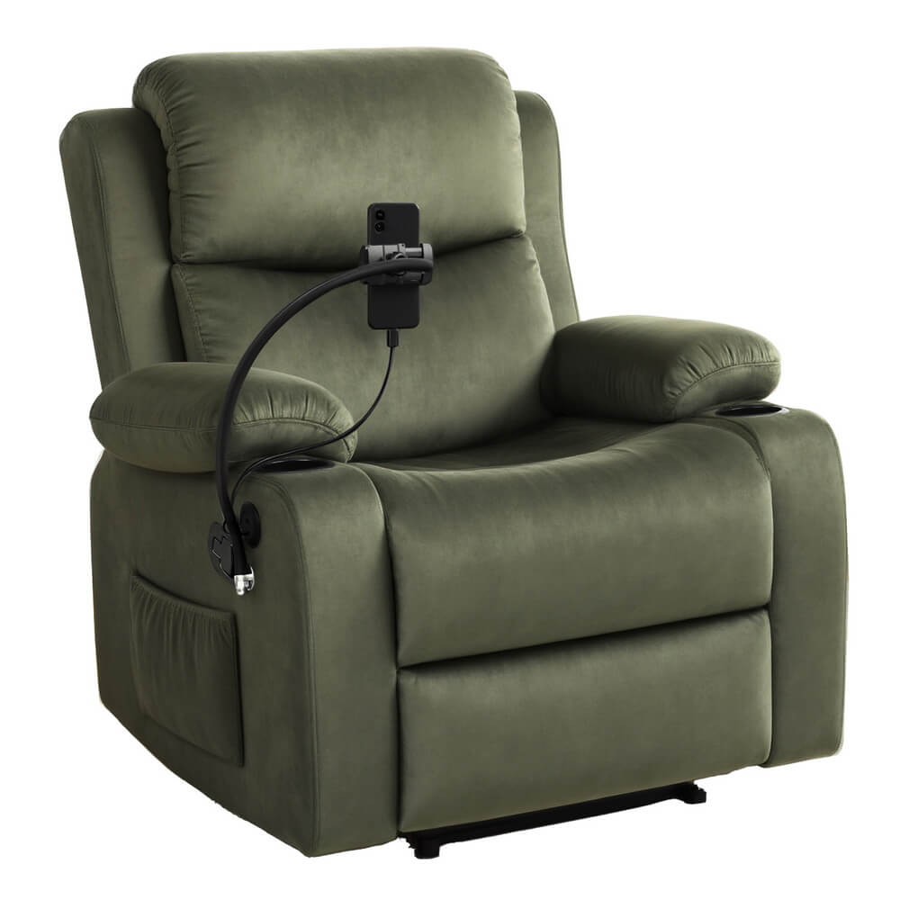 Green ARTISS RECLINER Comfort Lounge Massage with a control panel 