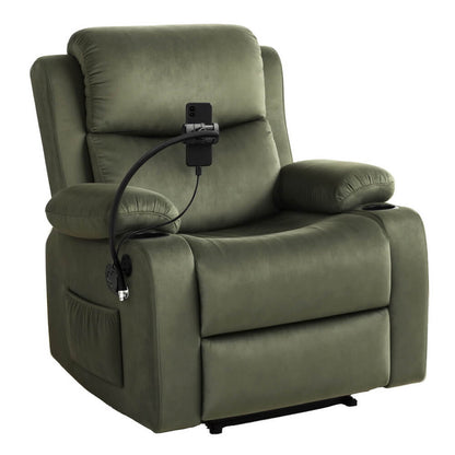 Green ARTISS RECLINER Comfort Lounge Massage with a control panel 