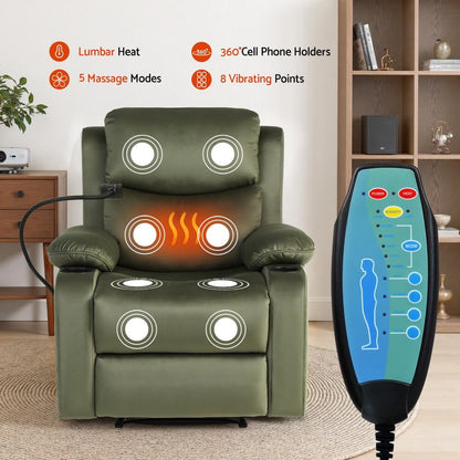 Green ARTISS RECLINER Comfort Massage with massage functions 
