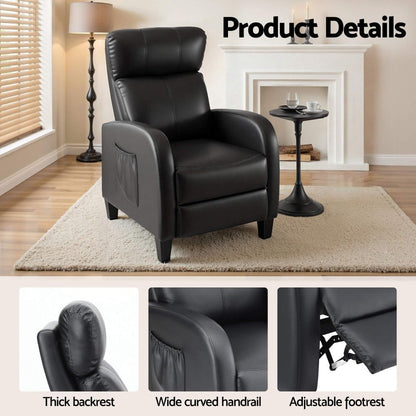 Black leather ARTISS RECLINER Compact Massage Chair