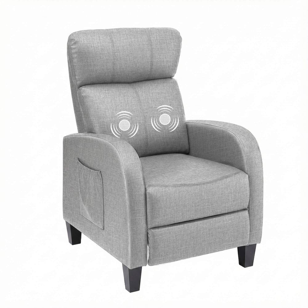 Black ARTISS RECLINER Compact Massage support backrest