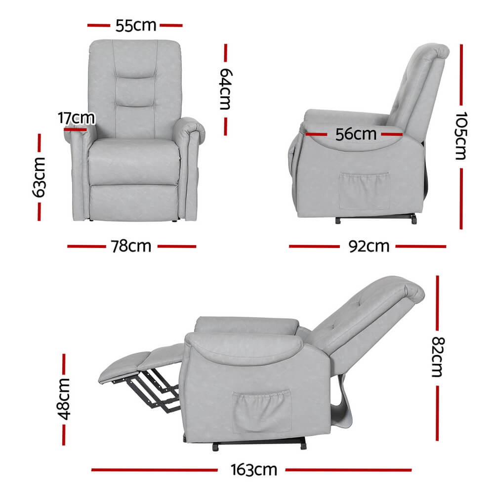ARTISS RECLINER Lift Massager dimensions