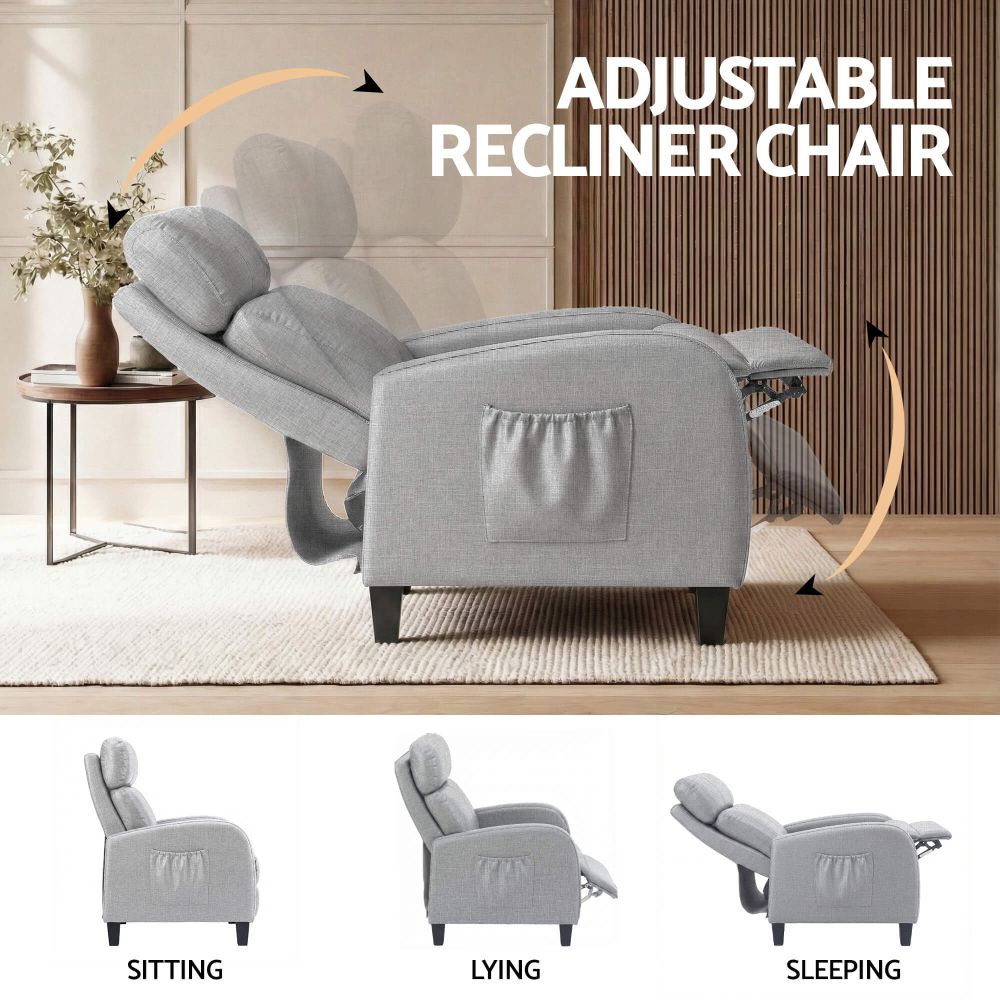 Gray adjustable ARTISS RECLINER Lounge Massage chair