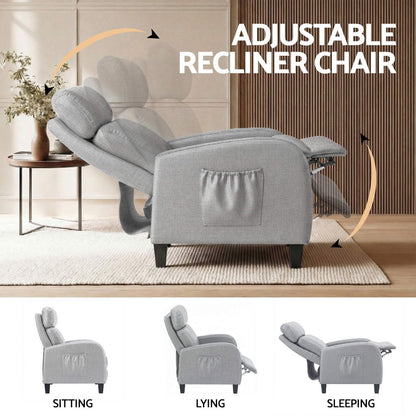 Gray adjustable ARTISS RECLINER Lounge Massage chair