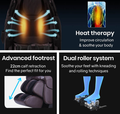 Advanced Footrest and Heat Therapy Massage Chair