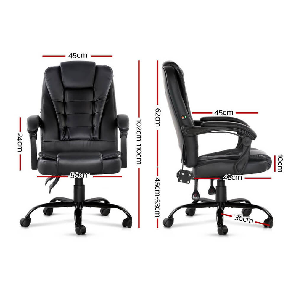 Artiss-2-Point-Massage-Office-Chair-Back-View-Padded-Headrest