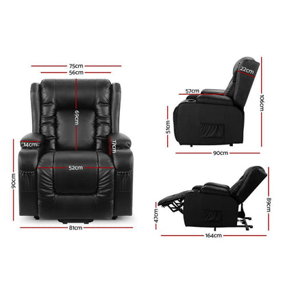 Electric Recliner Chair Lift, Heat, and Massage for Ultimate Comfort and Relaxation