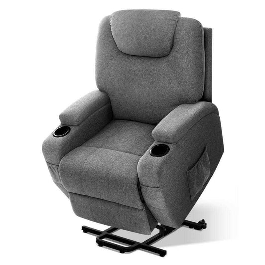 Artiss Electric Recliner Massage Chair - Lift Motor Sofa Armchair Heating Fabric