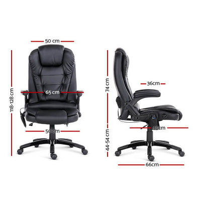 DailyStretch-Artiss-8-Point-Massage-Office-Chair-Side-View-Adjustabl