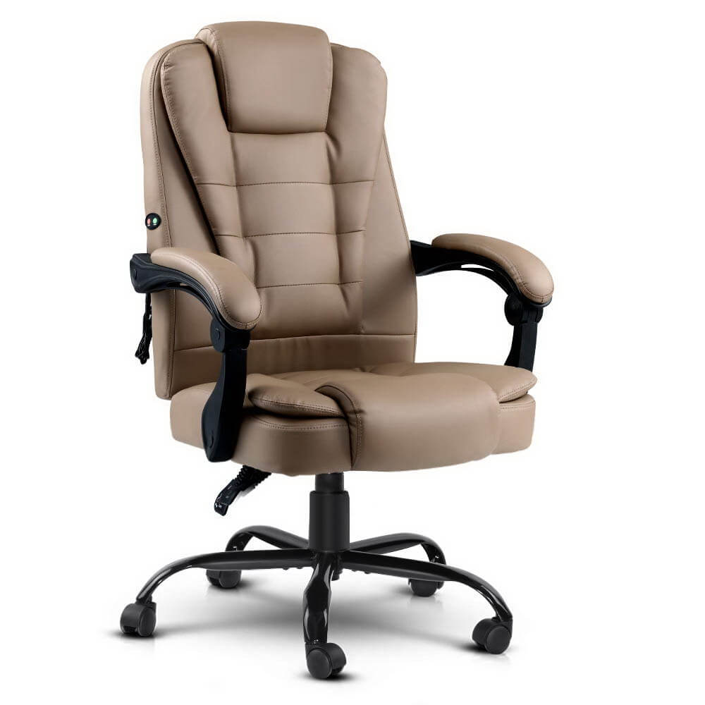 DailyStretch-Artiss-2-Point-Massage-Office-Chair-Front-View-PU-Le