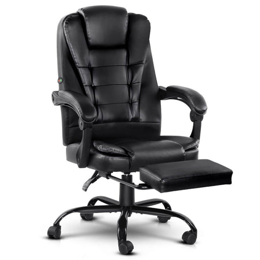 DailyStretch-Artiss-2-Point-Massage-Office-Chair-Front-View-PU-Le