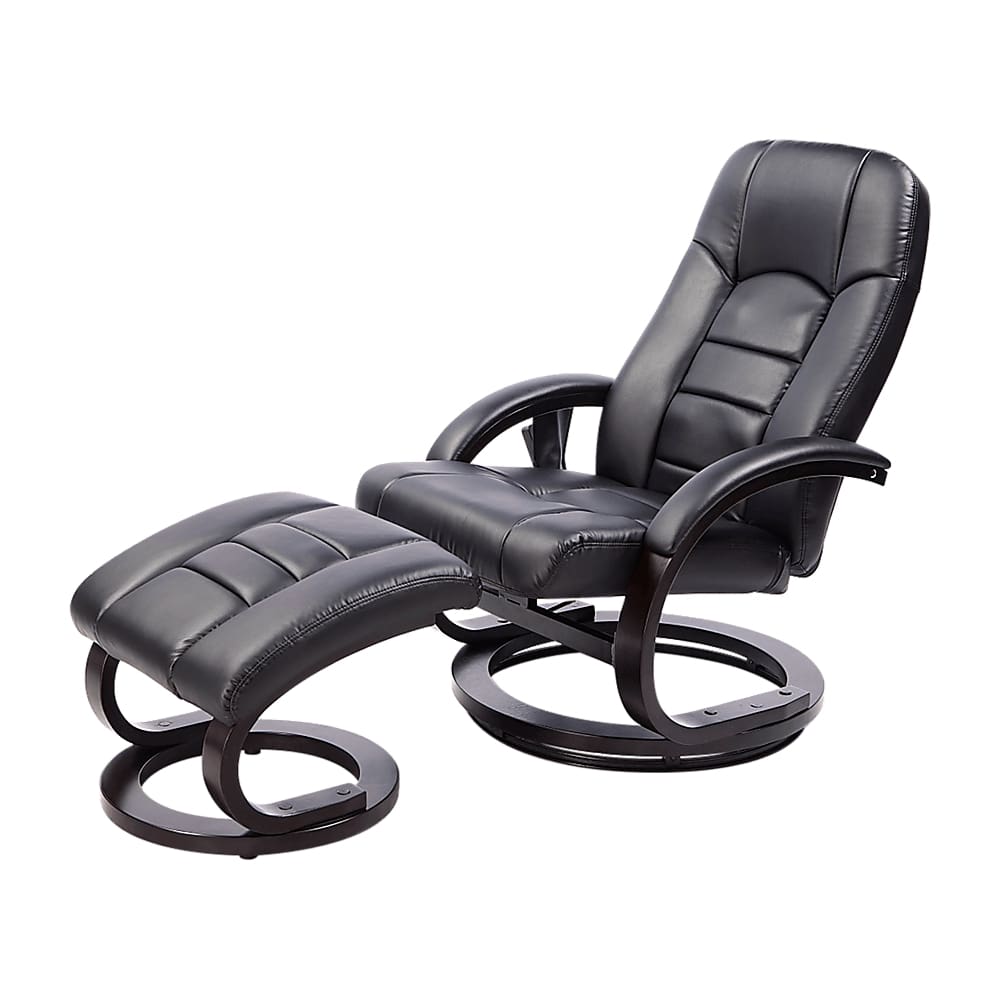 DailyStretch-Deluxe-Massage-Recliner-Footrest-Front-View-Black