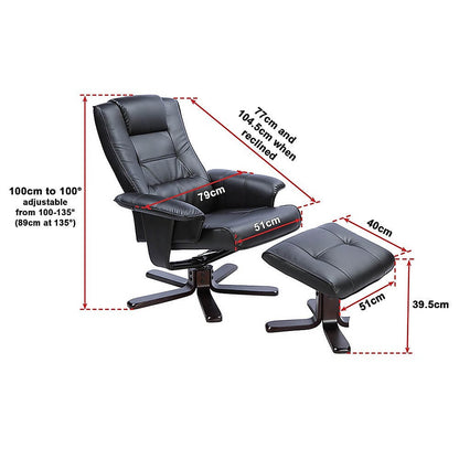 DailyStretch-PU-Leather-Massage-Chair-Recliner-Front-View-Black