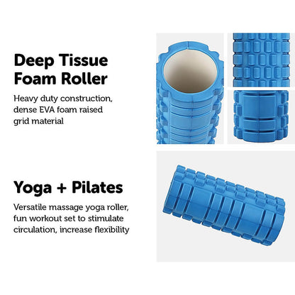 Relieve Muscle Tension Everfit Foam Roller, Dense Eva Foam, Self-Massage Tool for Upper and Lower Back, Calves, Hamstrings, Glutes, and Quads