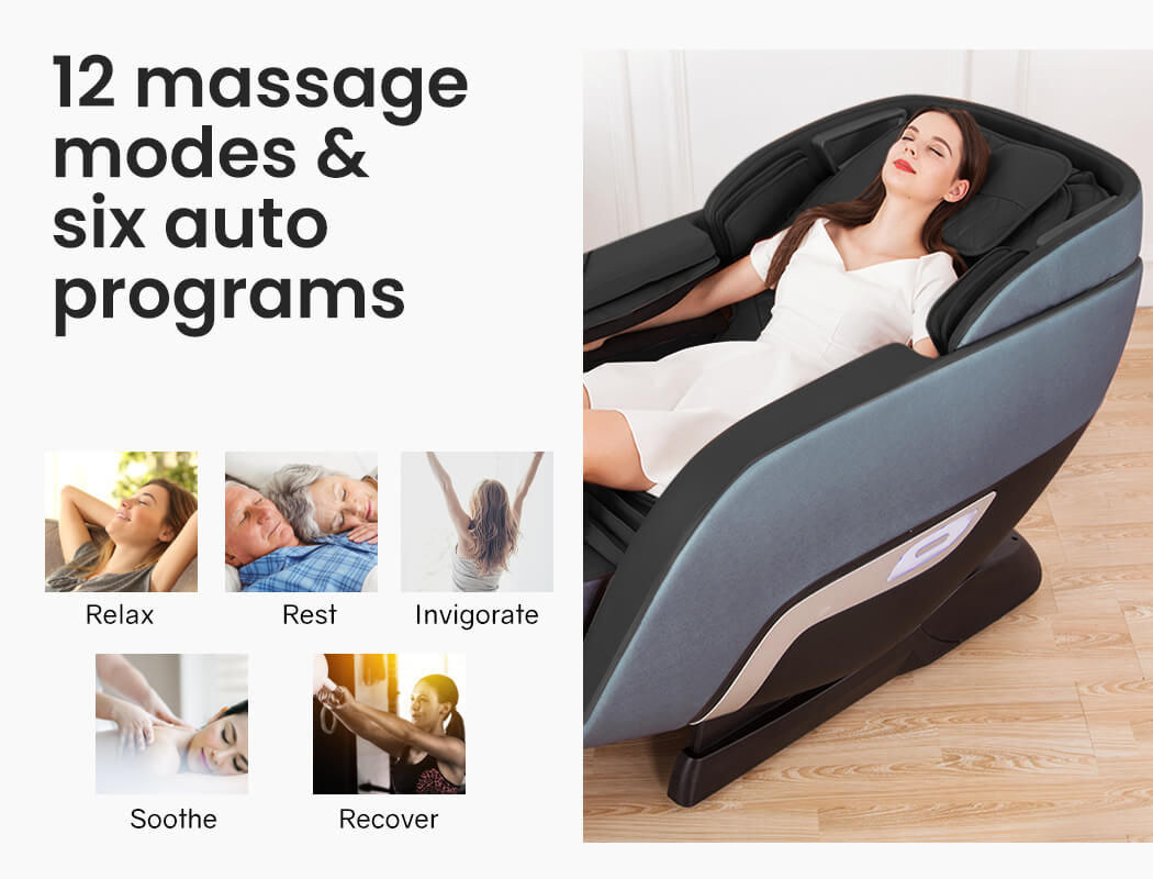 Electric Massage Chair, 12 Massage Modes and Six Auto Programs