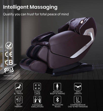 FORTIA Electric Massage Chair SL Track Full Body Air Bags Shiatsu Massage