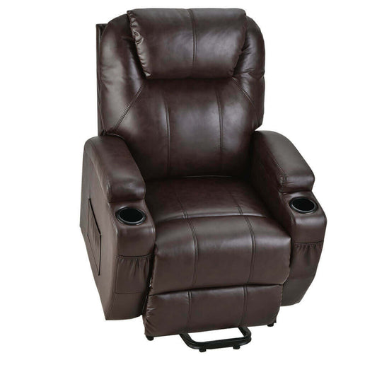 FORTIA Electric Massage Lift Recliner Chair Faux Leather 8 Point Massage H