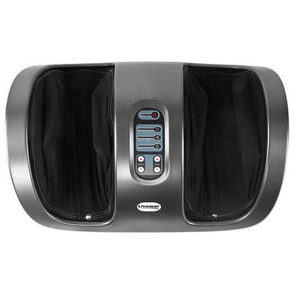 Foot Care On-the-Go Livemor Foot Massager 3-Speed Levels, Customizable Massage, Remote Control, In-Built Roller, Air-Pressure Kneading Pads, Portable Design