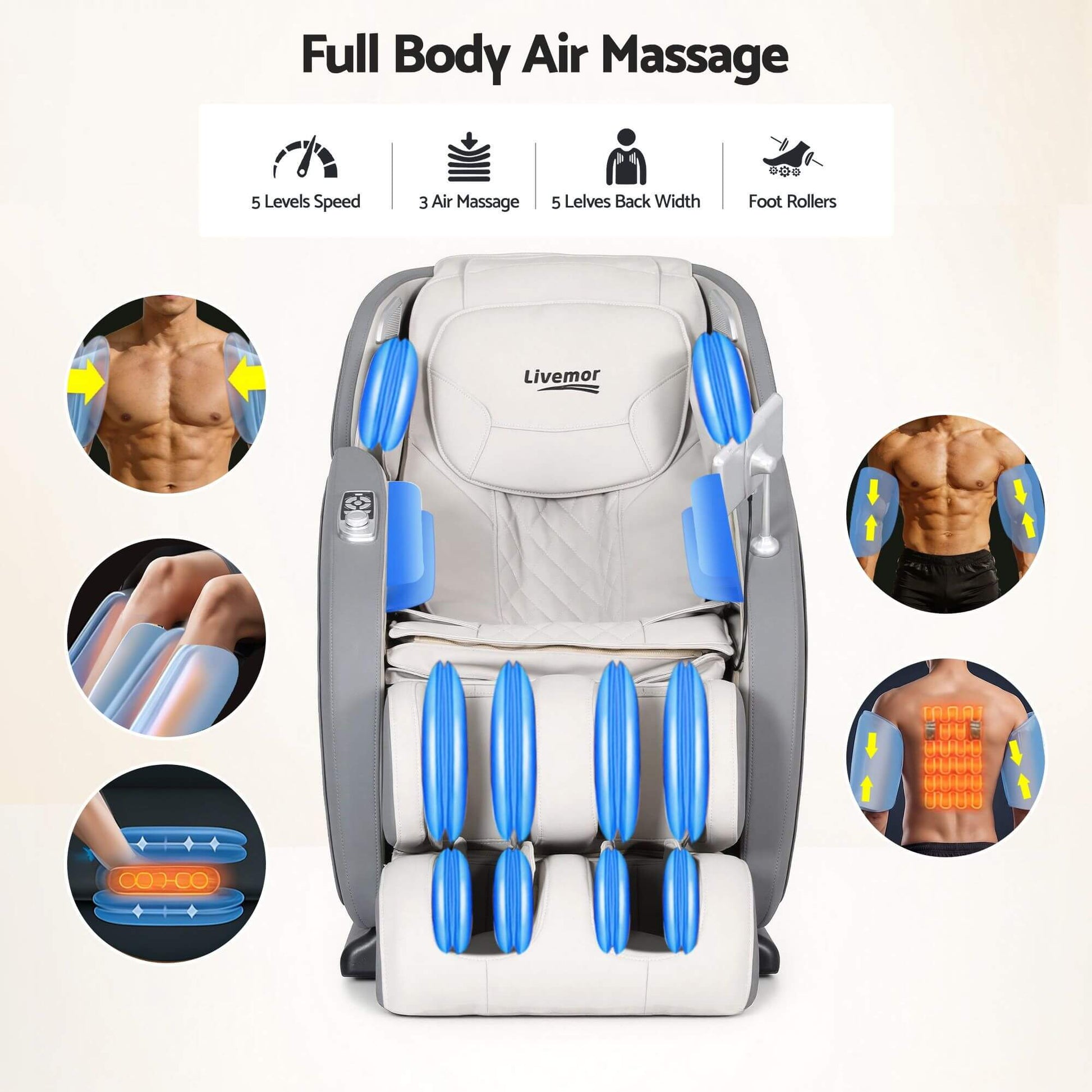 Full Body Electric Massage Chair with air massage features 