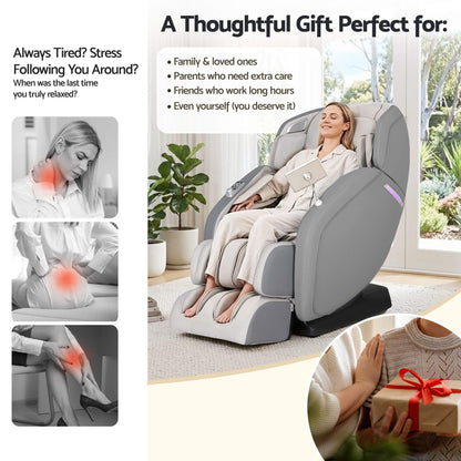 Woman using a LIVEMOR 4D Full Body Massage Chair
