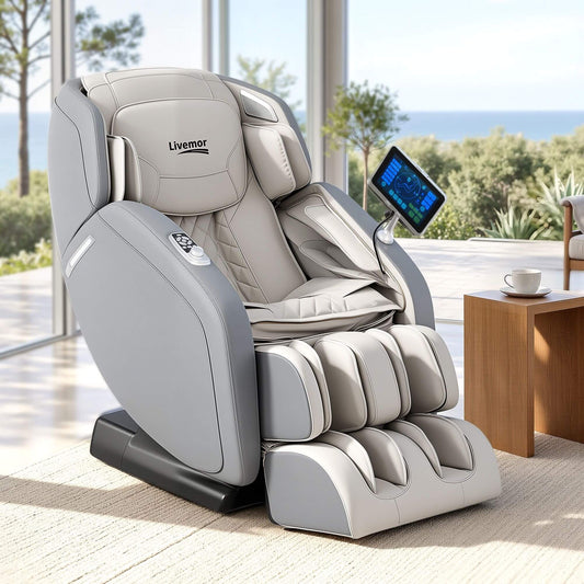 Gray LIVEMOR 4D GARY Electric Massage Chair