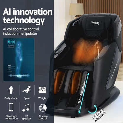 LIVEMOR 4D REILY Massage Chair AI with AI innovation technology features 